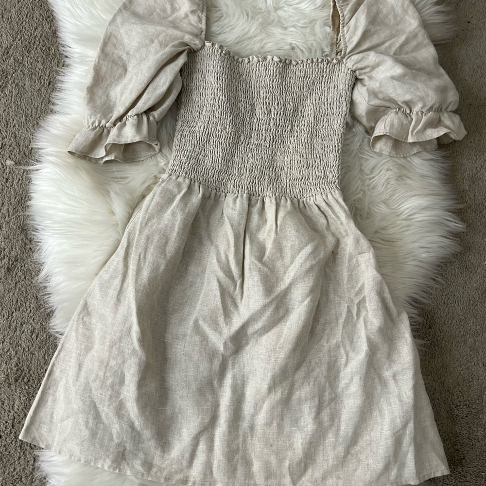 Reformation Cerise linen mini dress